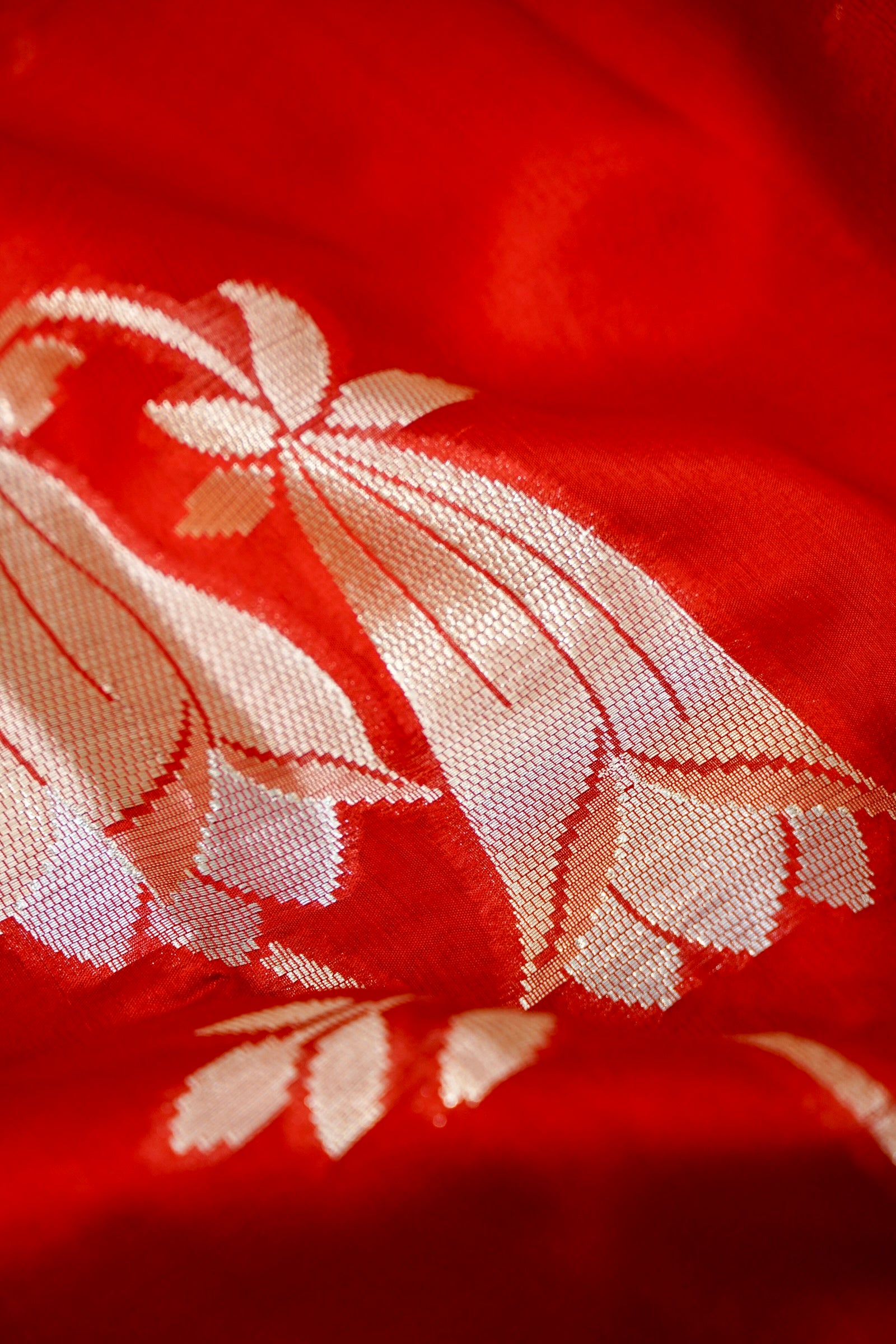 Kora Silk Saree - Red