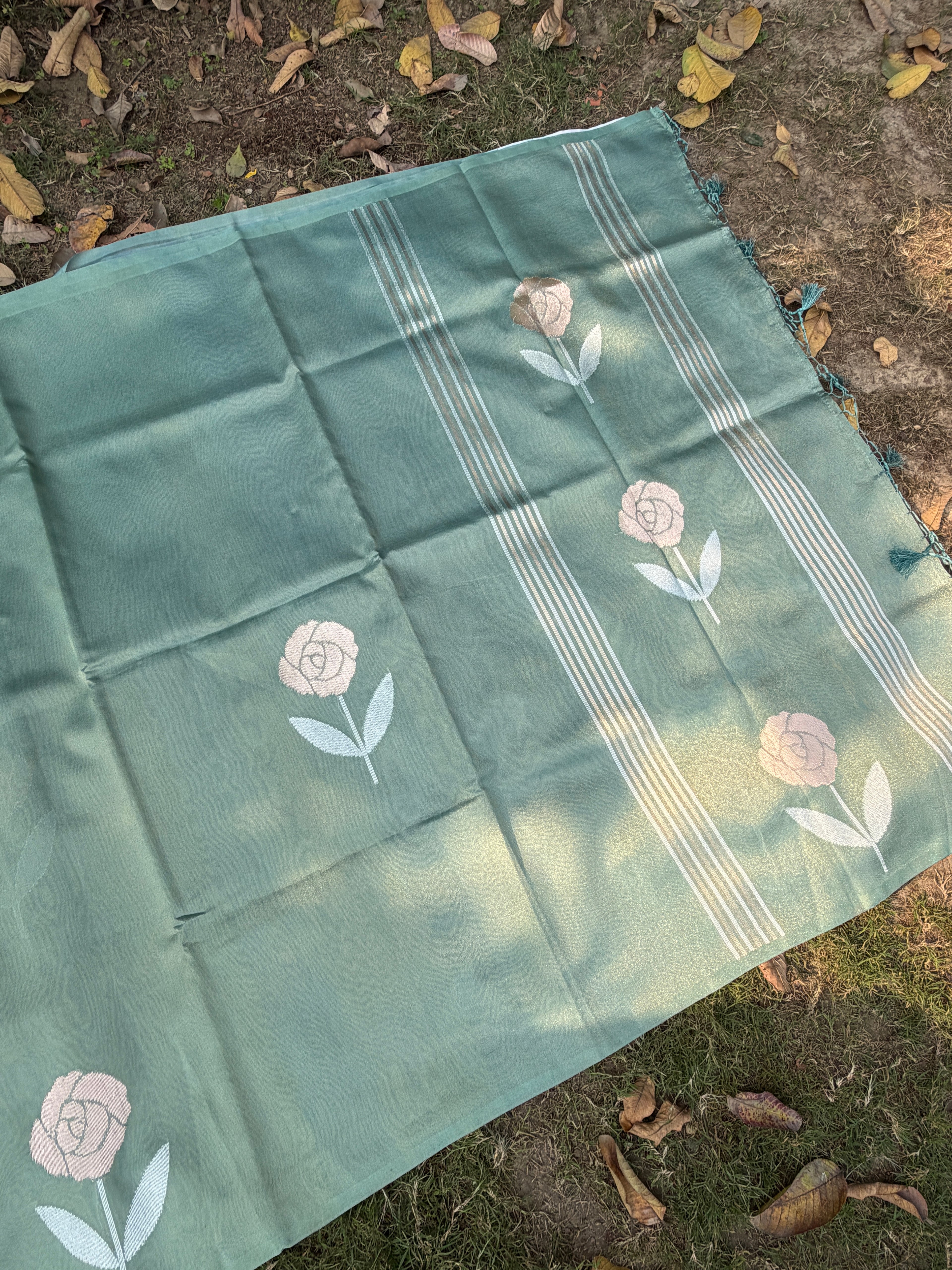 Handloom Linen Tissue- Blue