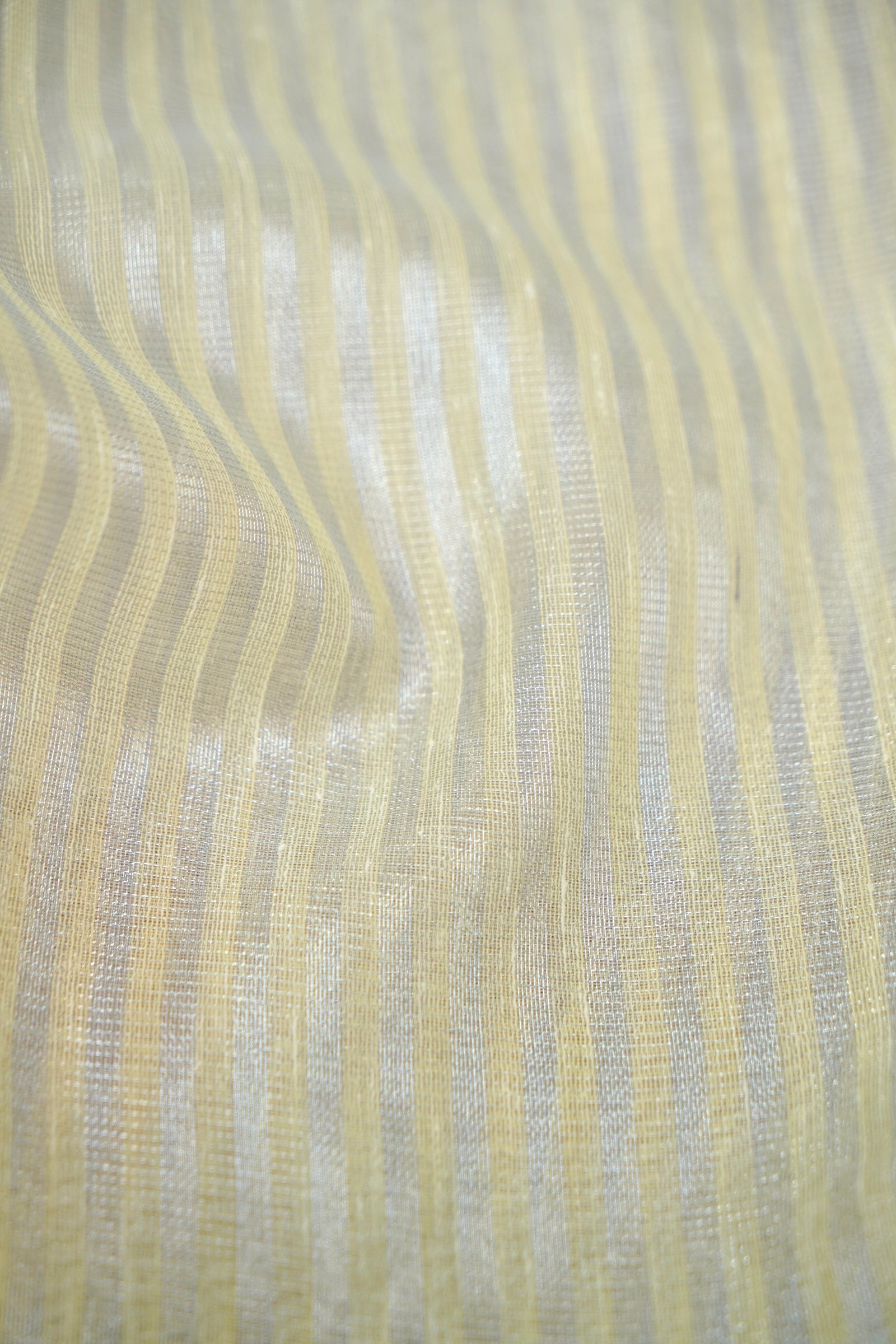 Linen Saree Floral Embroidery with Mirror Work – Lemon Yellow