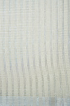 Linen Saree with Paisley Embroidery – Off White