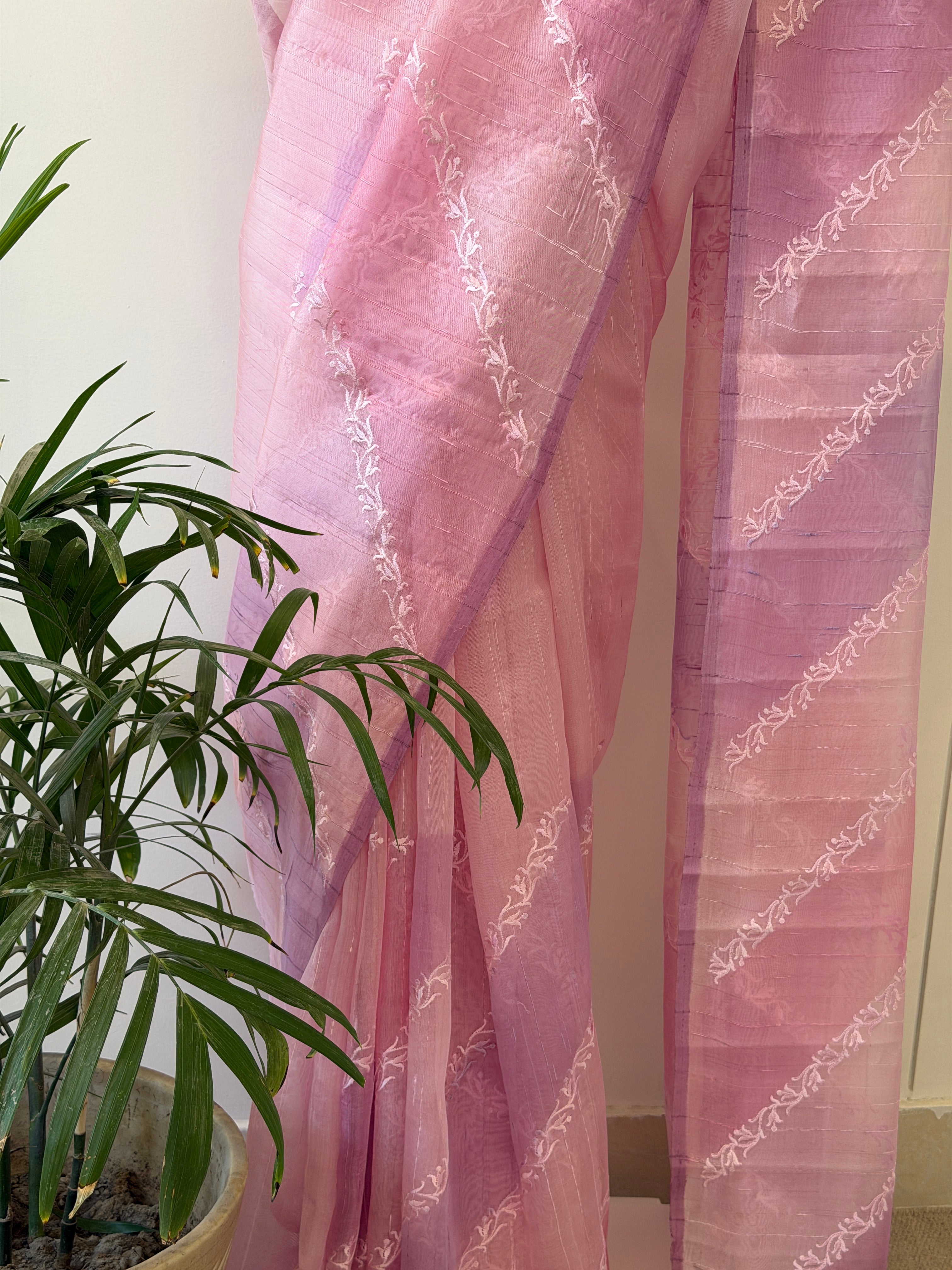 Rangkaat Raw Silk Saree - Thread Embroidery