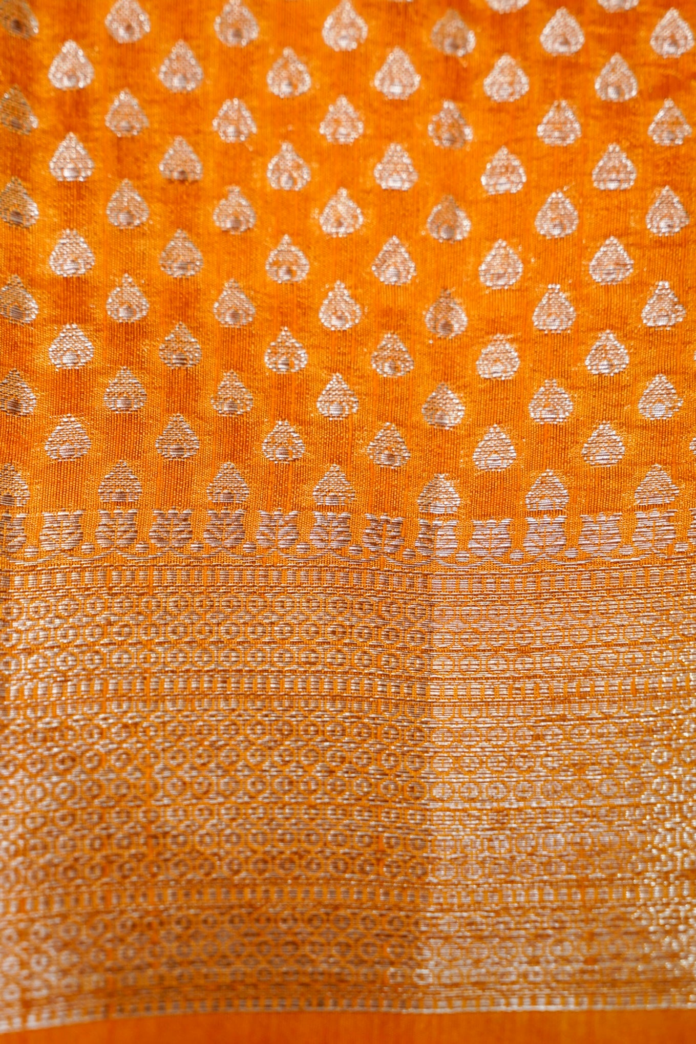 Raw Silk Saree with Antique Zari - Mustard