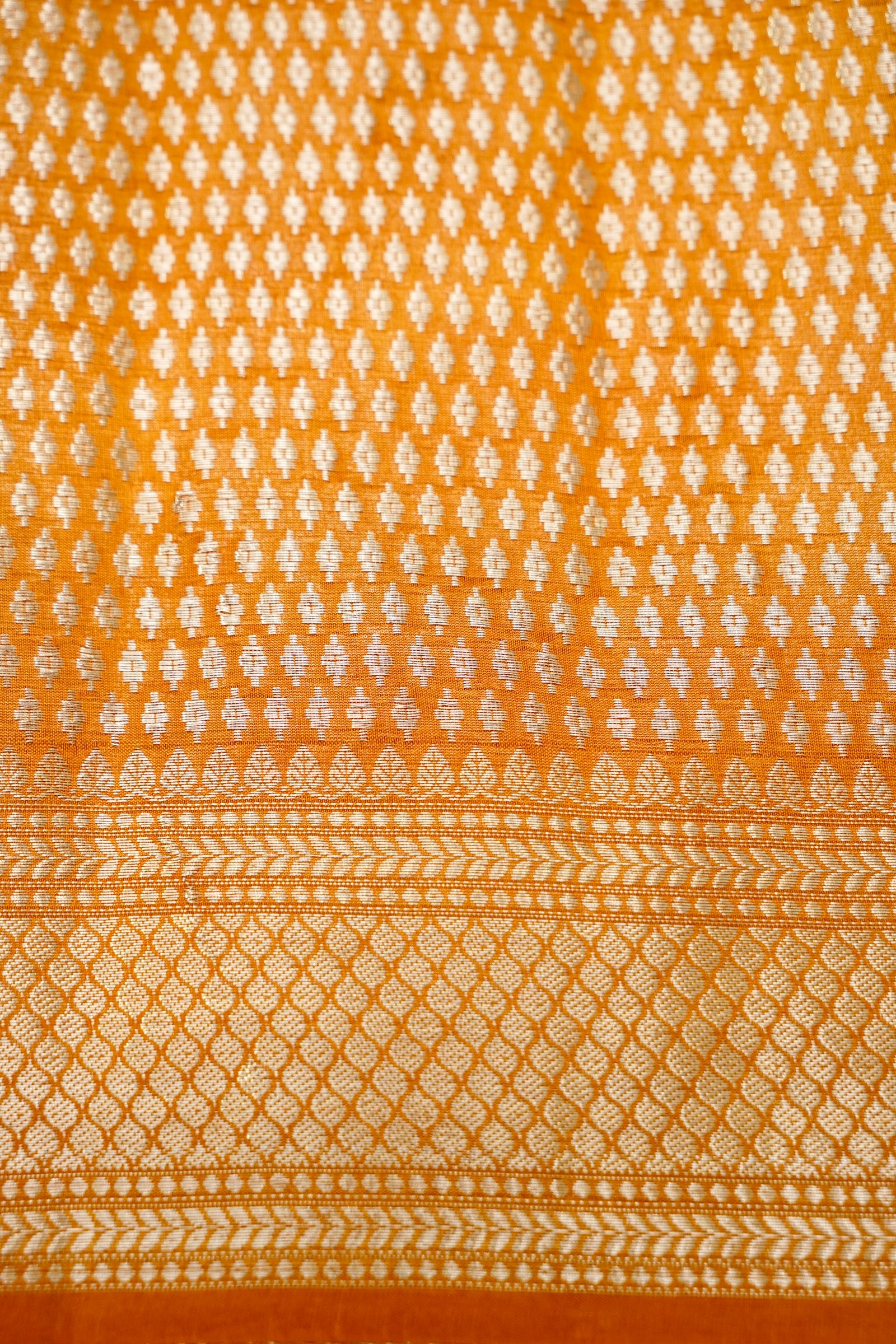 Kora Silk Saree  – Mustard Yellow