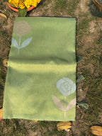 Handloom Linen Tissue - Green