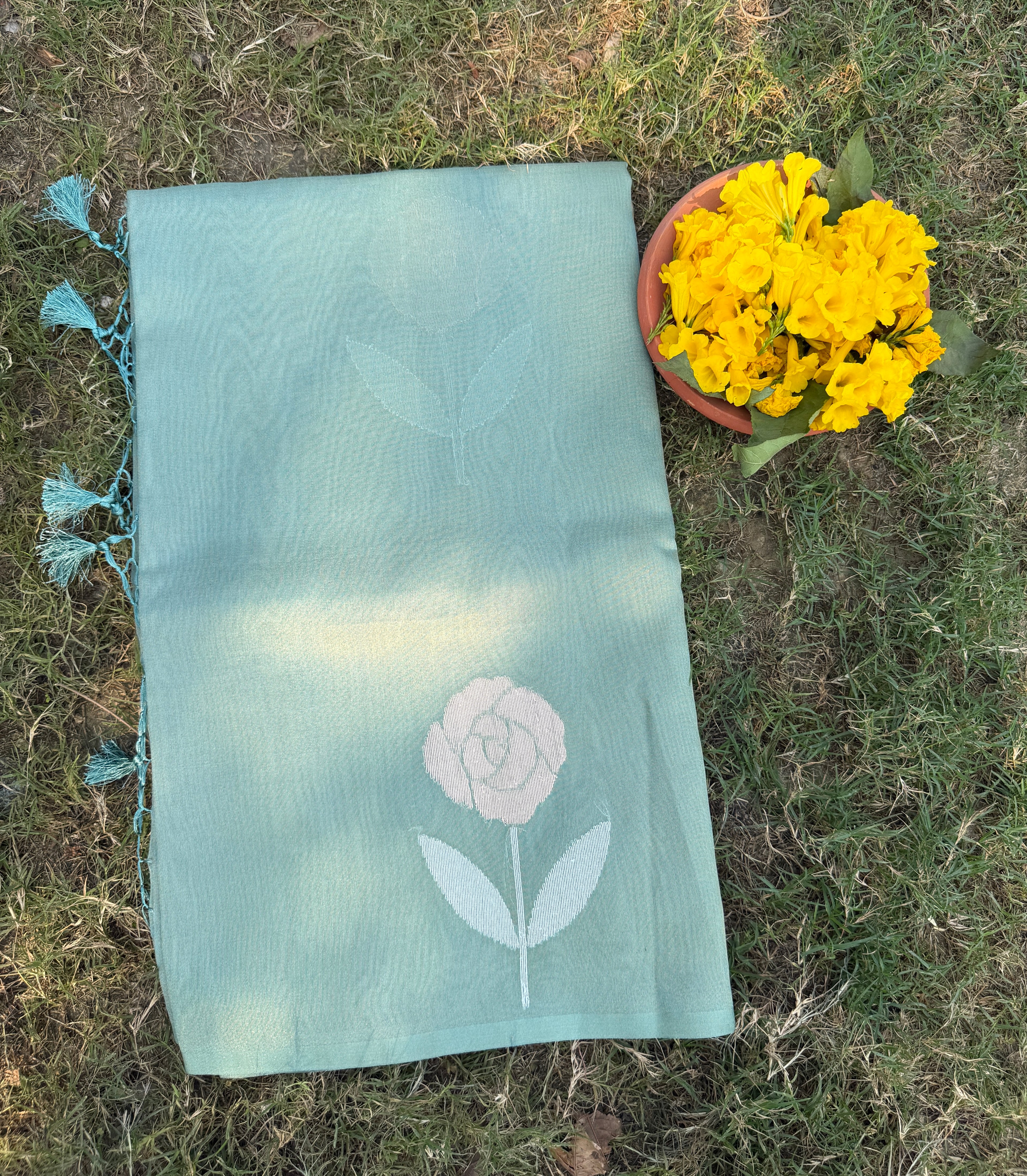 Handloom Linen Tissue- Blue