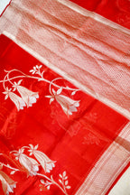 Kora Silk Saree - Red