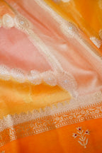 Kora Silk Rangkaat Saree Zari Weaving – Orange