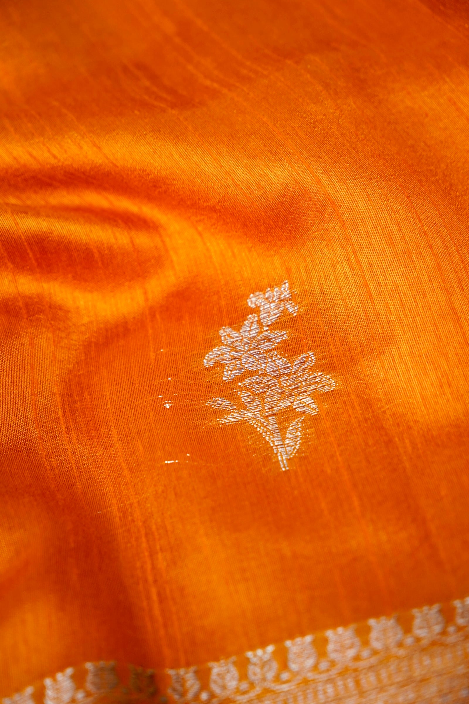 Raw Silk Saree with Antique Zari - Mustard