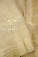 Tissue Kota Saree with All-Over Moti Handwork – Lavender