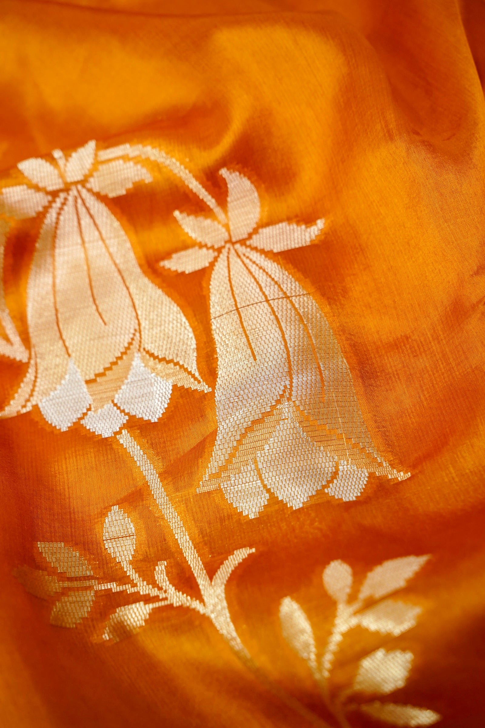 Kora Silk Saree  – Mustard Yellow