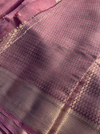 Lavender Purple Kora Silk Saree