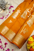 Kora Silk Saree  – Mustard Yellow