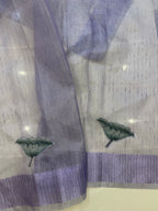 Lavender Kota Tissue Pichwai Appliqué Saree