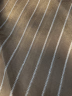 Tissue Saree with Diagonal Thread Embroidery- Gold