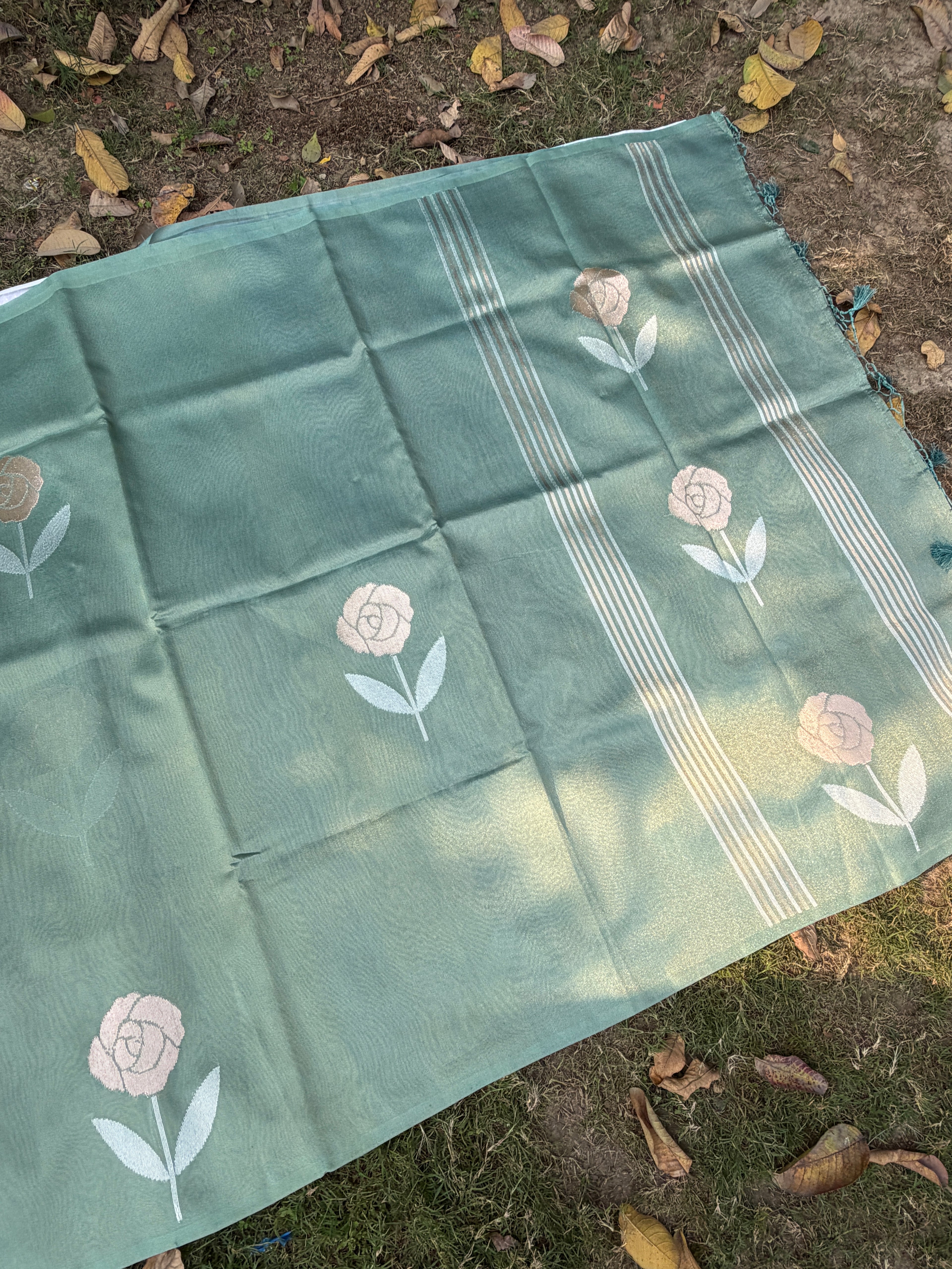 Handloom Linen Tissue- Blue