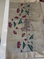 Rose gold Kota Tissue Pichwai Appliqué Saree