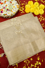 Tissue Kota Saree with All-Over Moti Handwork – Lavender