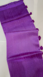 Ombre Raw Silk Organza with Embroidered Border – Pink