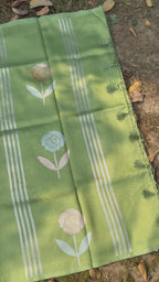 Handloom Linen Tissue - Green